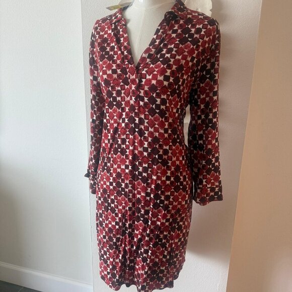 Nic & Zoe Multicolor Knit Dress – Rust, Cream & Taupe – NWT - Picture 4 of 8